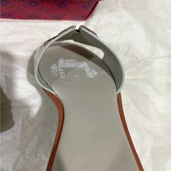 Tory Burch Light Gray Slide Sandals - Picture 10 of 11